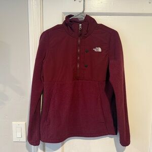 The North Face Fleece Jacket 1/4 Zip Maroon Burgundy